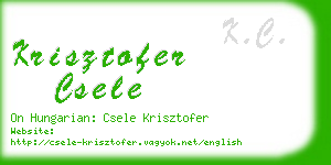 krisztofer csele business card